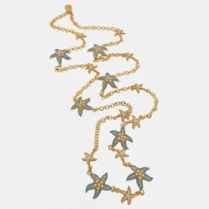 Bysimon Collana in metallo con stelle marine azzurre 3541226